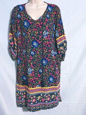 Hotouch Cute Blue Floral Dress Size L